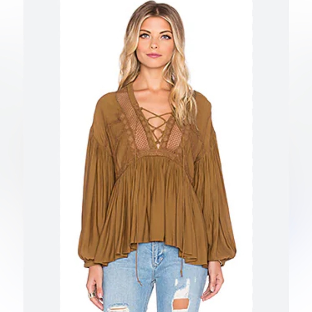 Free People Don’t Let Go Peasant Top